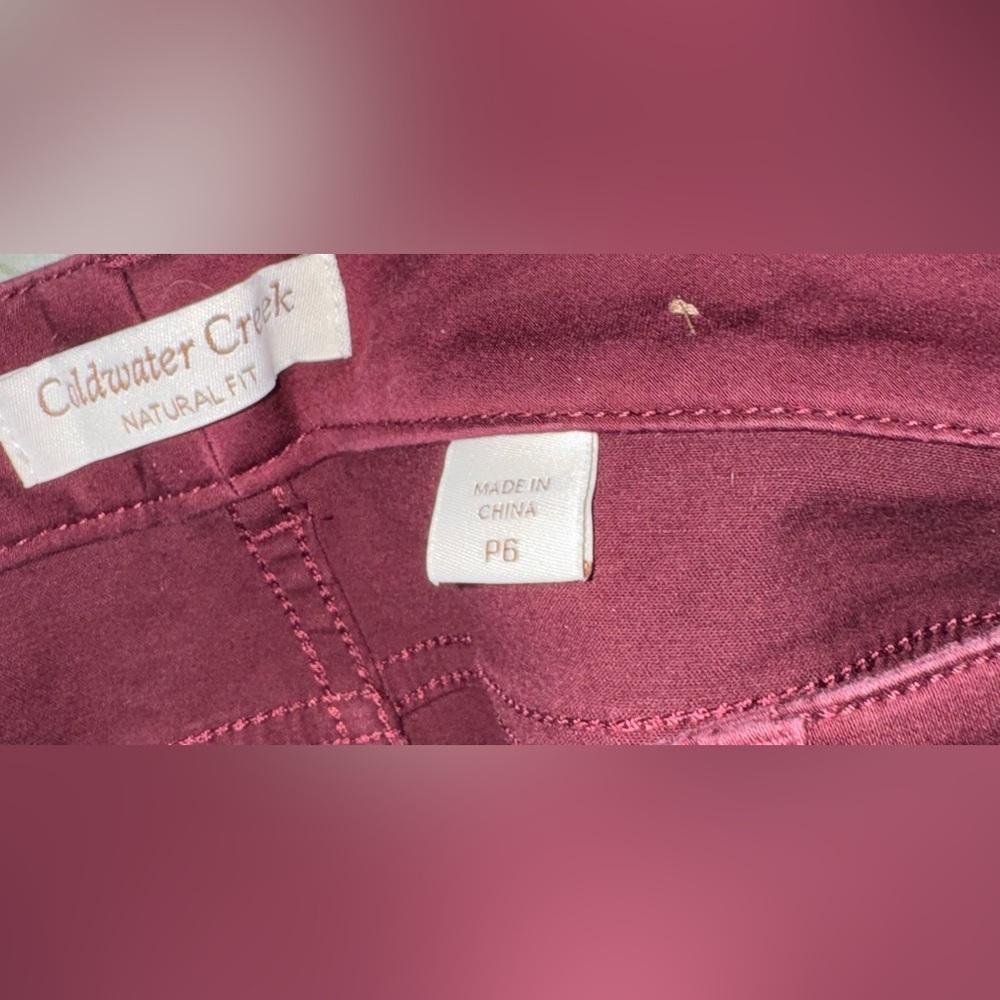 Cold Creek Stretch Ponte in Deep Wine - Picture 3 of 3